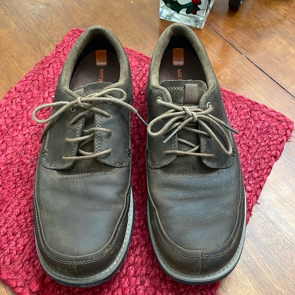 Men’s MERRELL brown leather shoes.  11 - Picture 2 of 9